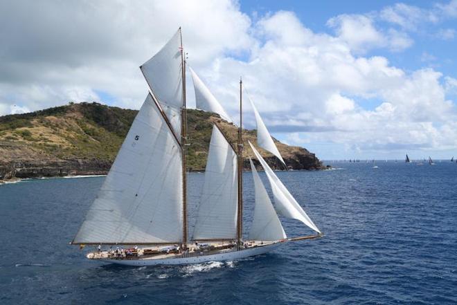 Majestic schooner, Eleonora will make a magnificent sight as she arrives in Bermuda for the America's Cup ©  Tim Wright / Photoaction.com http://www.photoaction.com